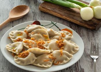 Pierogi ruskie z cebulką.