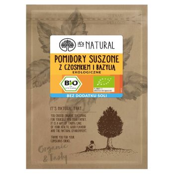 Pomidory suszone z czosnkiem i bazylią ekologiczne It's Natural 20 g