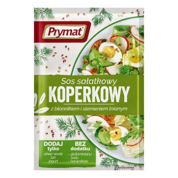 Sos sałatkowy koperkowy z błonnikiem i siemieniem lnianym Prymat 9 g