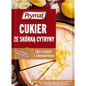 Cukier ze skórką cytryny do ciast i deserów Prymat 15 g