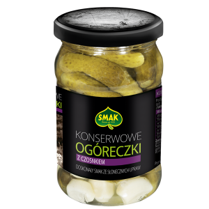 Ogóreczki konserwowe z czosnkiem Smak 300 g