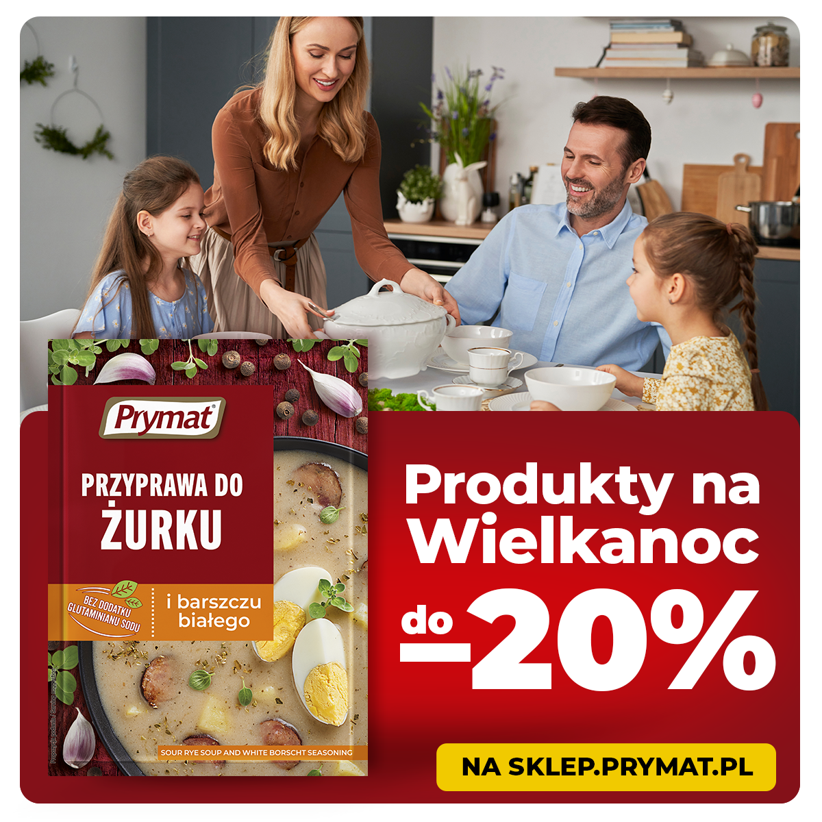 Wybrane produkty na Wielkanoc 20% taniej na sklep.prymat.pl. Kup online.