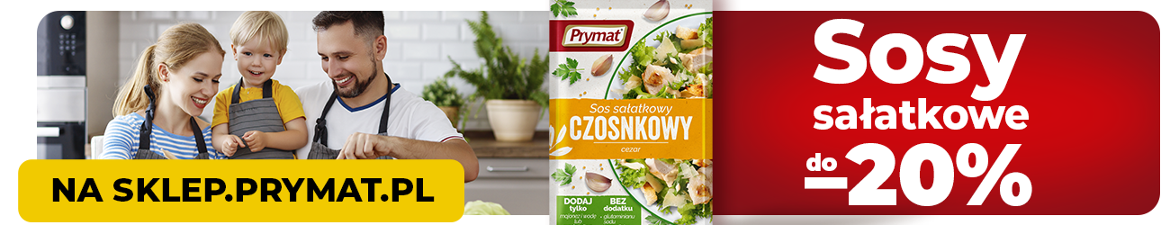 Sosy sałatkowe Prymat 20% taniej. Sprawdź ofertę.