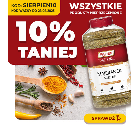 Z kodem SIERPIEN10 wszystkie produkty nieprzecenione 10% taniej. Kod ważny do 28.08.2025
