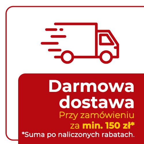 Darmowa dostawa Kurierem od 150 zł. Suma po naliczonych rabatach. 