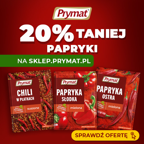Papryki w saszetkach 20% taniej na sklep.prymat.pl. Kup online.