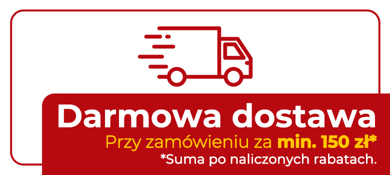 Darmowa dostawa od 150 zł po naliczonych rabatach