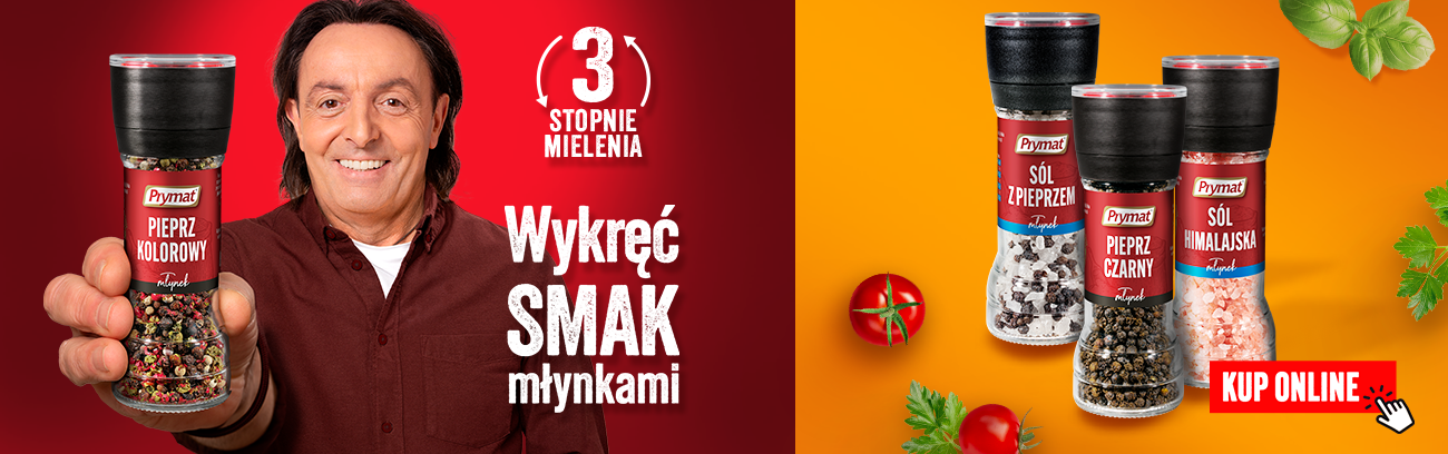 Wykręć smak młynkami Prymat. Kup online.