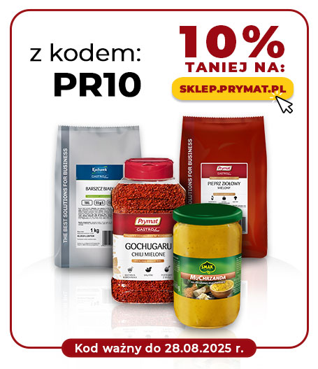 Z kodem PR10 10% taniej produkty nieprzecenione do 31.07.2025