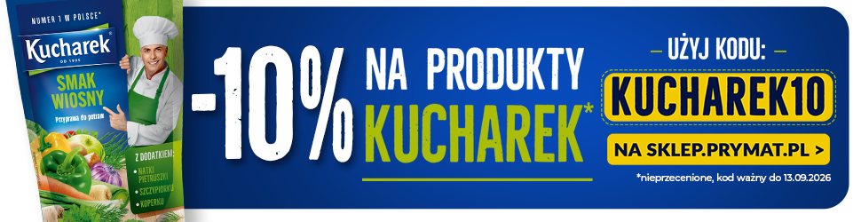 -10% na nieprzecenione produkty Kucharek, z kodem Kucharek10 do 13.09.2026
