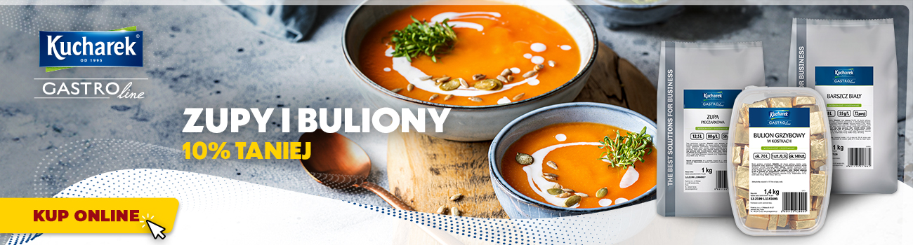 Zupy i buliony 10% taniej. Kup online.