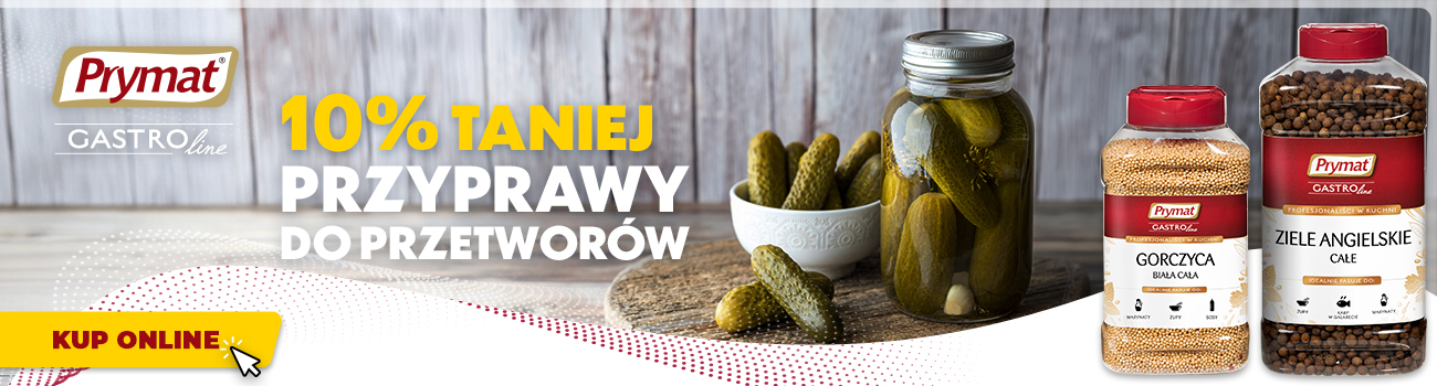Wybrane przyprawy do przetworów Prymat Gastroline 10% taniej. Kup online.