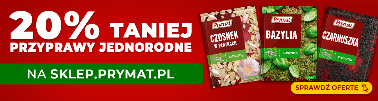 Wybrane przyprawy jednorodne 20% taniej. Sprawdź ofertę.